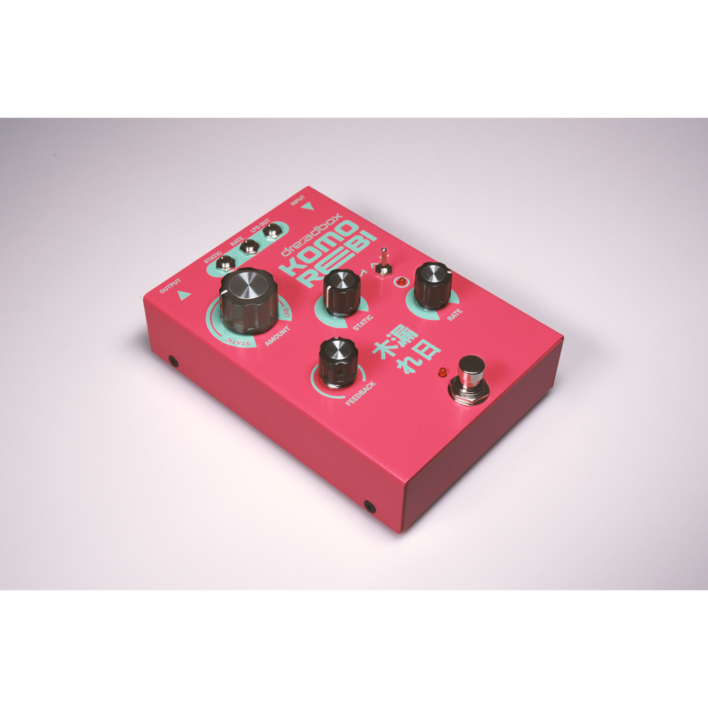 Dreadbox Komorebi chorus flanger pedal angled view from the left