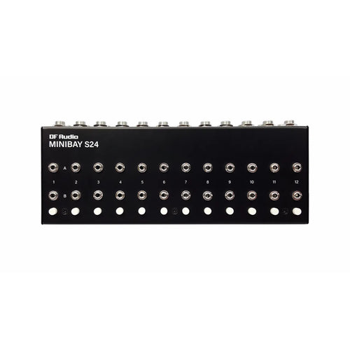 DF Audio Minibay S24 24-point TRS patch bay top panel