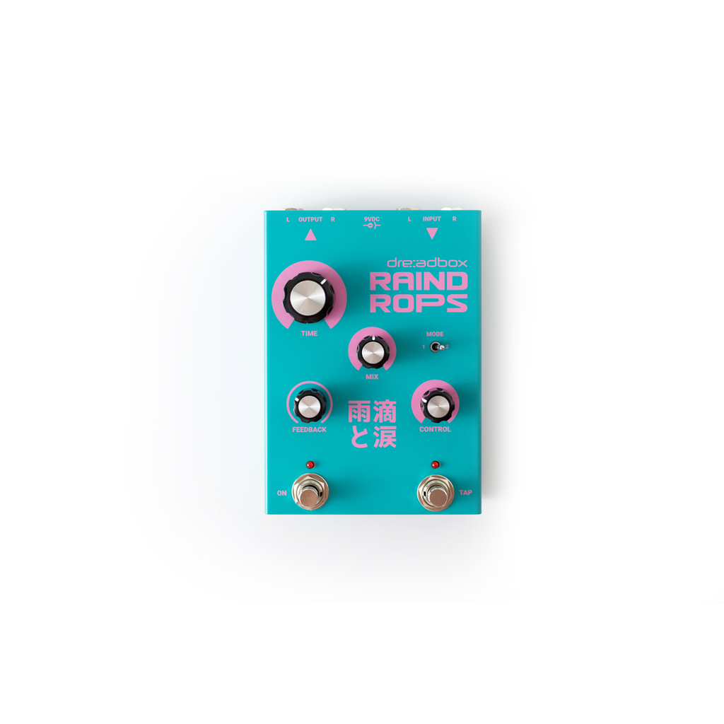 Pedale delay, pitch shifter e riverbero Dreadbox Raindrops