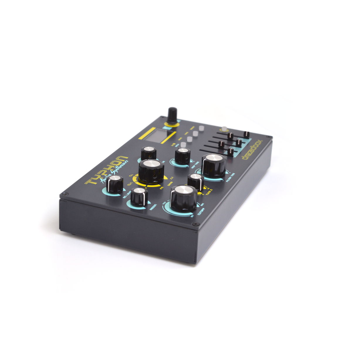 Sintetizzatore analogico Dreadbox Typhon, vista lato sinistro