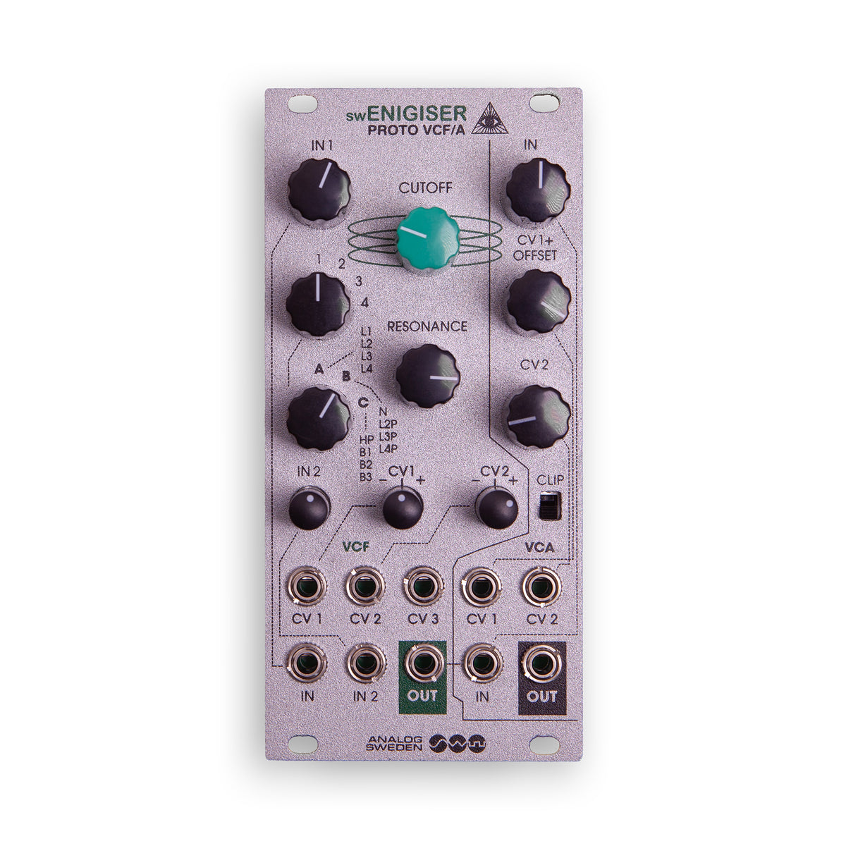 Modulo filtro Eurorack swEnigiser Proto VCF/A da 12 HP